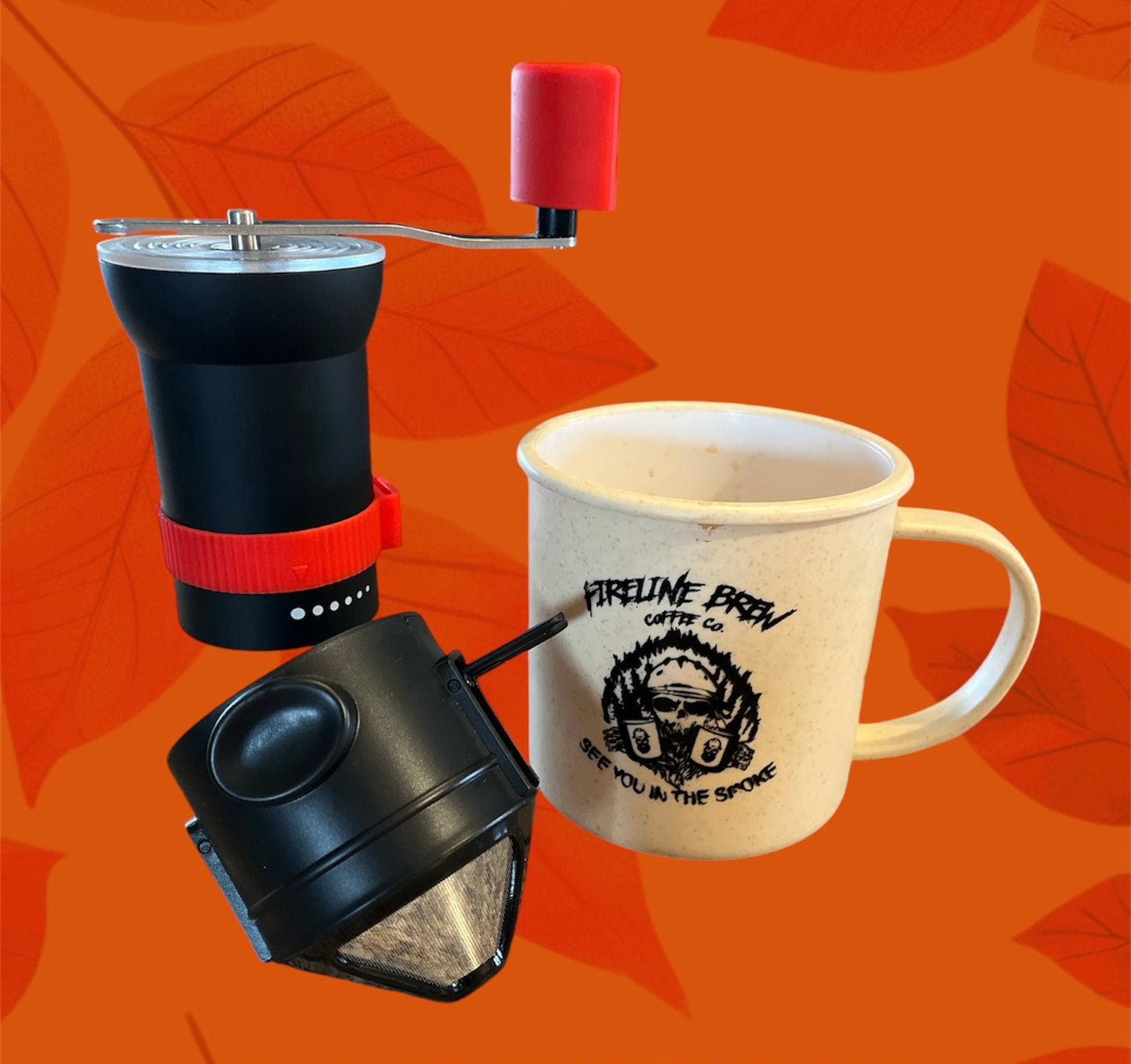 Mug, Grinder and Pour Over Filter