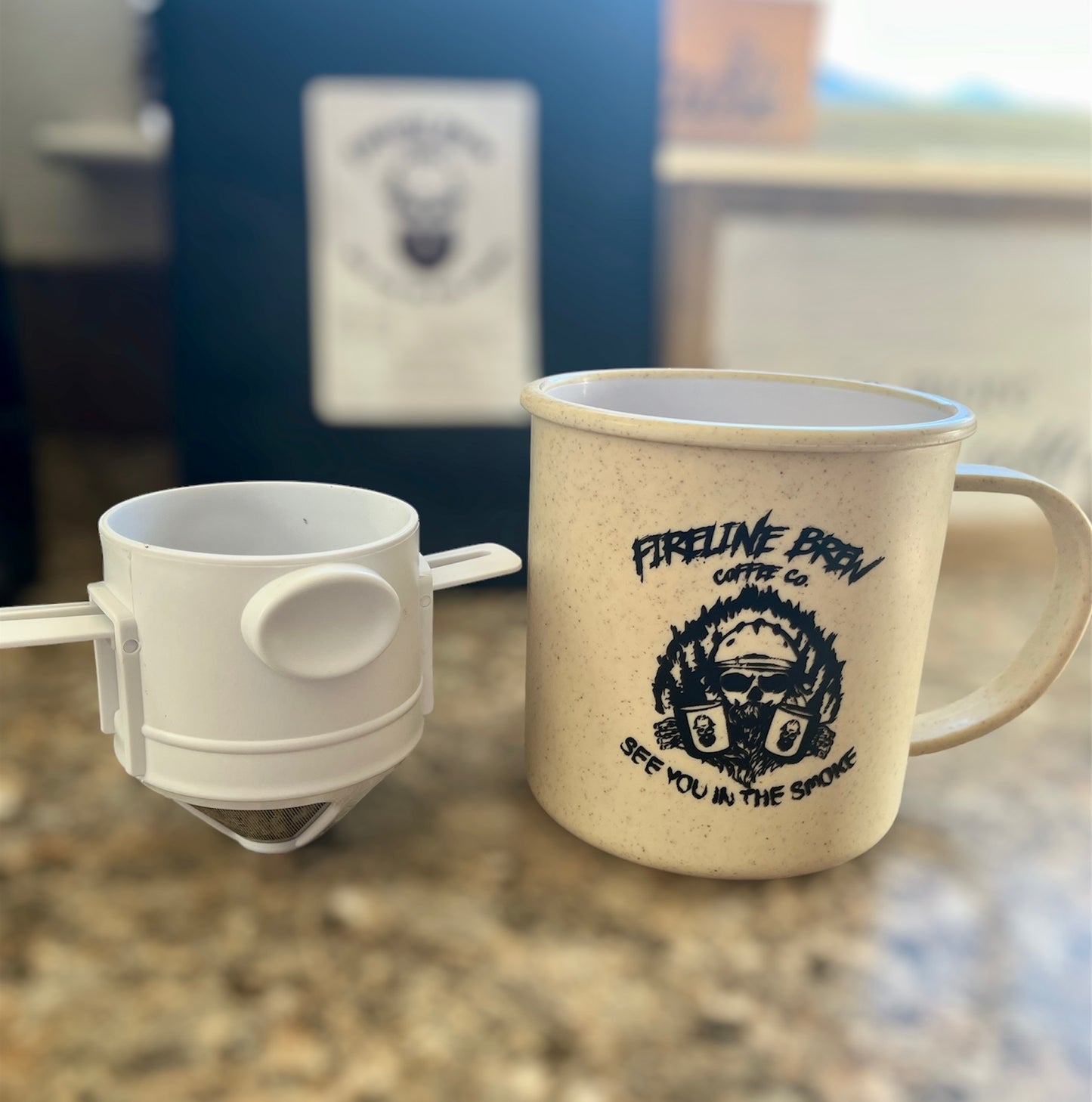Mug, Grinder and Pour Over Filter